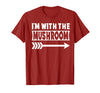 Funny Lazy & Easy Halloween Couple Costume Tee I'm with The Mushroom Halloween Costume Mushroom Halloween T-Shirt -