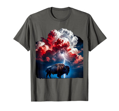 Cow Buffalo Storm Grazing We the People T-Shirt
