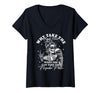 Funny Skeleton Meme Quote Sarcastic Humor Adult Women's Why Take The High Road When You Can Take The Psycho Path V-Neck