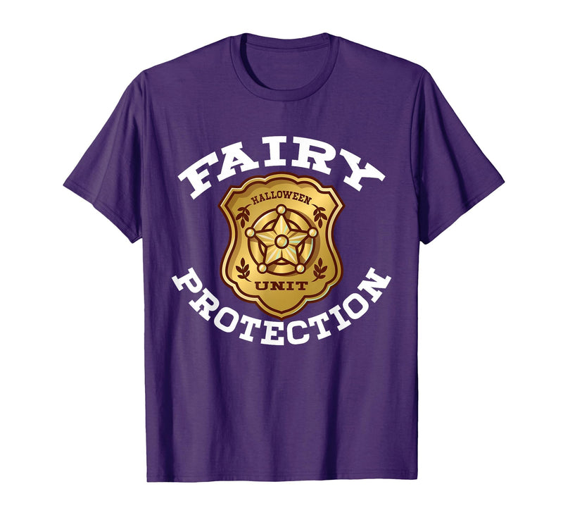 Halloween Fairy Security Costume RTees Halloween Adult Costume Fairy Protection T-Shirt - Purple