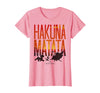 Disney Lion King Hakuna Matata Sunset Fill Trio Logo T-Shirt - Pink