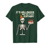 Halloween Shirts For Women Men Kids Boys Girls Its Halloween Yes My Birthday Skeleton Costume Men Women Kid T-Shirt - Dark
