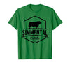 Funny Farmer Gift for Simmental Cattle Cow Farmer - Simmental Cattle T-Shirt - Kelly Green
