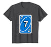 UNO Halloween Blue 7" Card T-Shirt - Dark Heather Grey