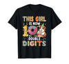 Rodent Birthday Costume Girl Costume 10 Double Digits Funny 10th Birthday Guinea Pig T-Shirt - Black