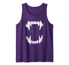 Pop Cult Tees Halloween Horror Wolf Dog Vampire Monster Teeth Costume Tank Top - Purple