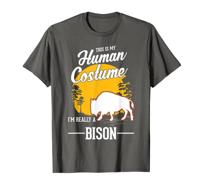 Cow Bison Human Costume Halloween Buffalo T-Shirt