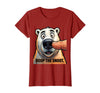 Mademark Boop The Snoot Funny Polar Bear Design T-Shirt - Cranberry Red