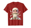 Mademark Kids Halloween Mummy Wrapped in Toilet Paper T-Shirt - Cranberry Red