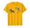 Pitbull Halloween Costume Funny Pitbull Skeleton Hand Halloween T-Shirt - Golden Yellow