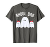 Ghoul Dad, Halloween Daddy Ghost Father of Two Ghost Girls T-Shirt - Asphalt Grey
