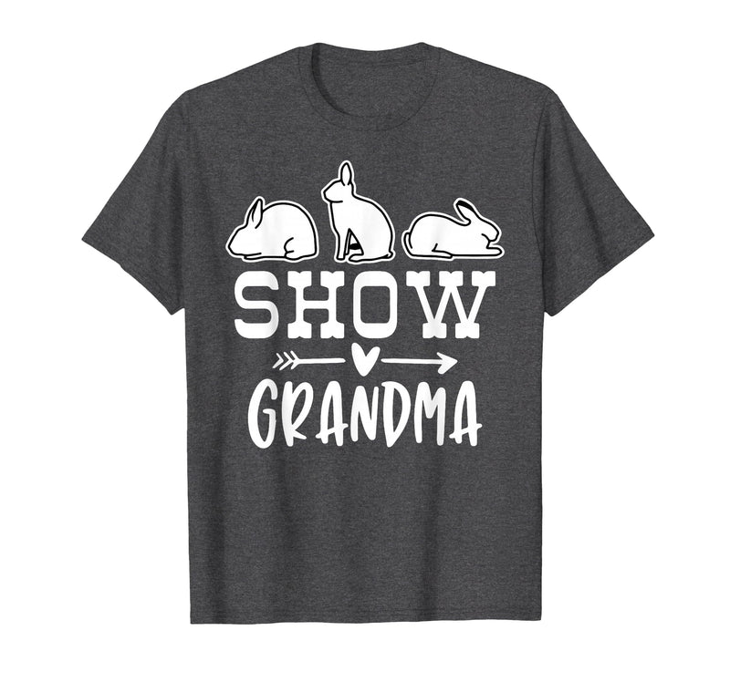 Show Rabbit Grandma T-Shirt in Dark Heather Grey