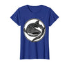 Mademark Whale Shark Swirling Tattoo Art Design T-Shirt - Royal Blue