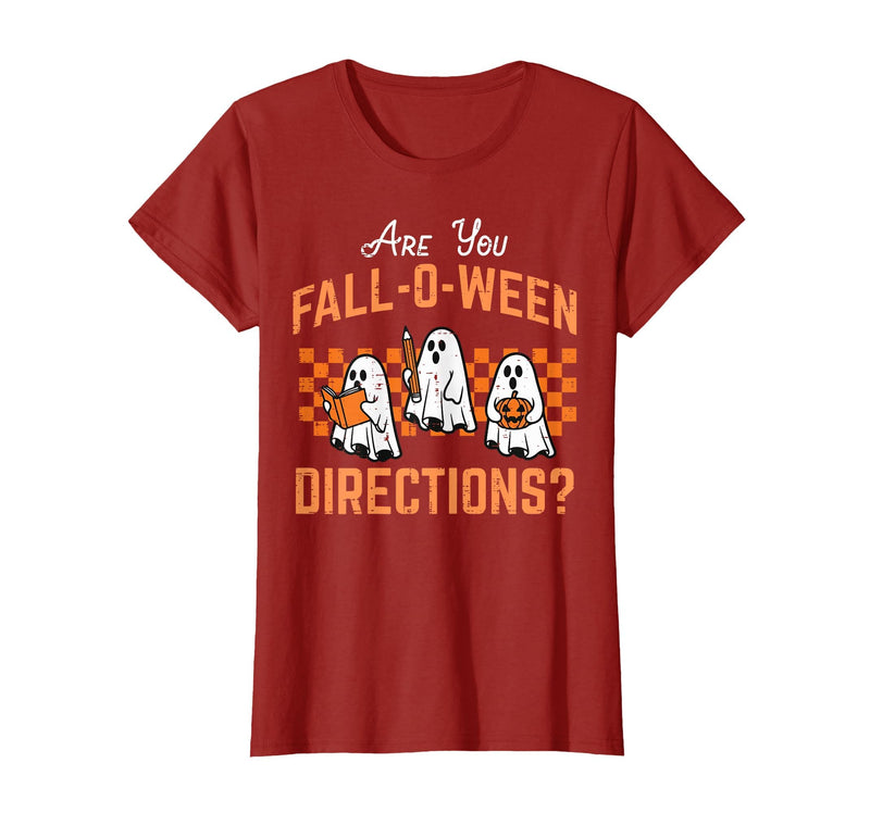 Halloween Shirts For Women Men Kids Boys Girls are You Falloween Directions Funny Halloween Teacher Teach T-Shirt -