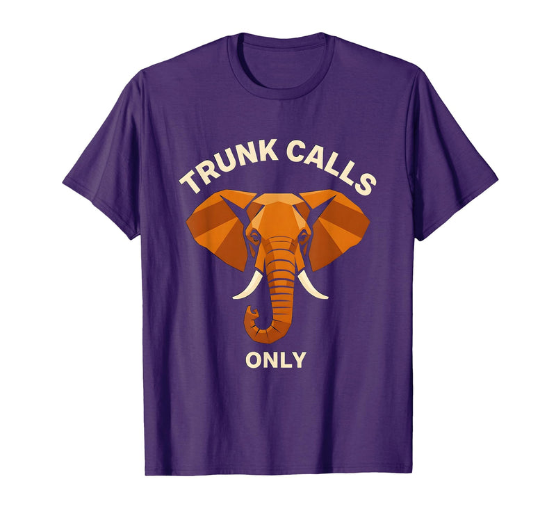 Mademark Trunk Calls Only Funny Elephant Design T-Shirt - Men - Purple