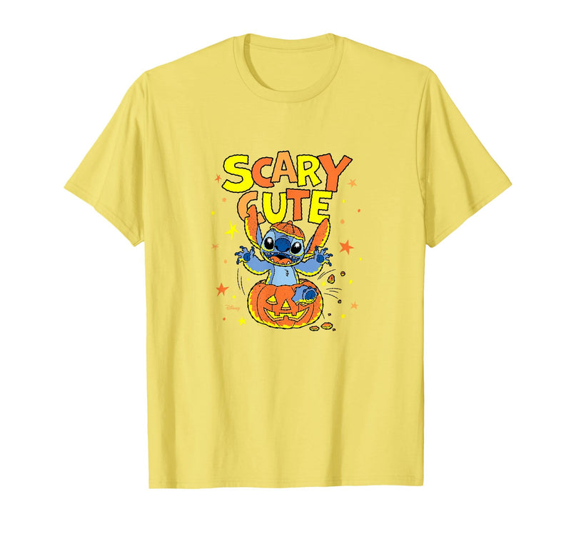 Disney Stitch Halloween Fun T-Shirt - Lemon Yellow