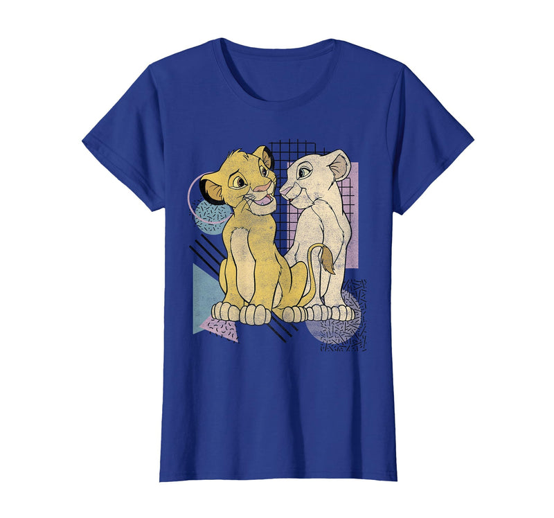 Disney Lion King Simba & Nala Meet Eyes Valentine's T-Shirt T-Shirt - Royal Blue
