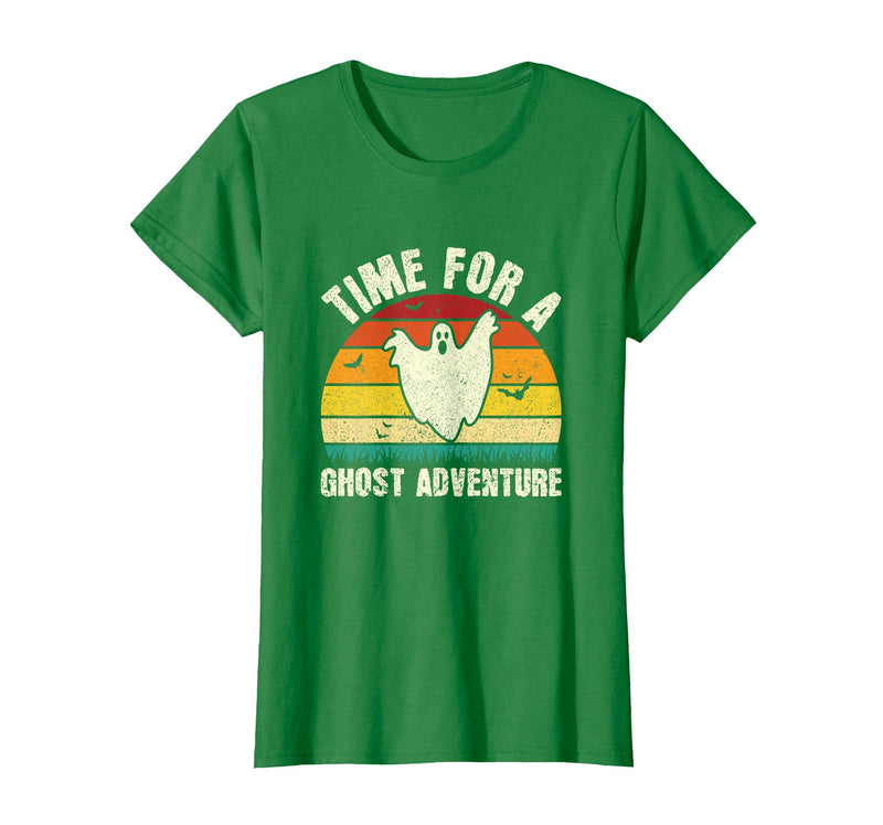 Funny Ghost Hunting Halloween Women Men Funny Ghost Hunting Scary Halloween Ghost Hunter T-Shirt - Kelly Green