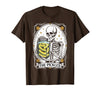 Tarot Card Skeleton Halloween Ades.shirt The Pickles Tarot Card Skeleton Canning Season Gardener T-Shirt - Brown