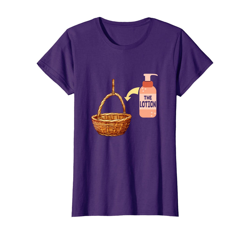 Put the Lotion in the Basket Halloween Parody Art Put The Lotion in The Basket Halloween Costume Parody Art T-Shirt - Purple