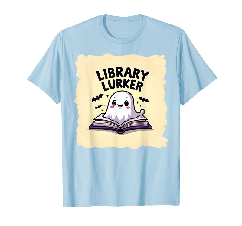 Mademark Ghost & Spirits - Ghost (99 Problems All) T-Shirt - Baby Blue-halloween Educational Library Lurker