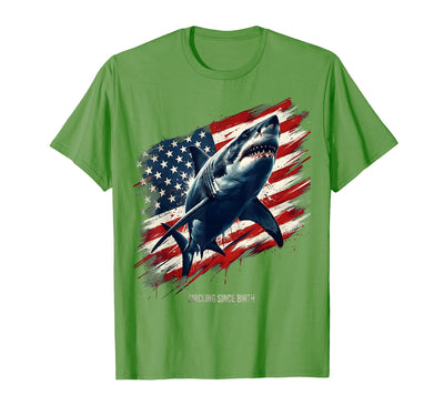 Circling Since Birth Shark Graphic Design T-Shirt
