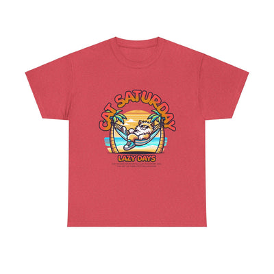 GENERIC cat Unisex Heavy Cotton Tee Heather Red