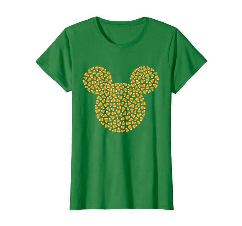 Disney Mickey Mouse Candy Corn Halloween T-Shirt - Kelly Green