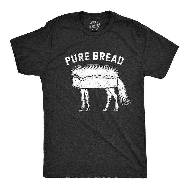 Funny for Men Food Joke for Guys with Funny Sayings Sarcastic T-Shirt in Heather Black - Purebread