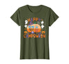 Spooky Camp-O-Ween Ghosts and Campfire Apparel Happy Camp-O-Ween Halloween Camping Ghosts and Campfires T-Shirt - Olive Green