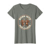 Mademark Born Into The Chaos Circus Monkey Design T-Shirt - Women - Olive Heather