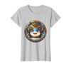 Mademark Shark in Vintage Diving Helmet Graphic T-Shirt - Silver Grey