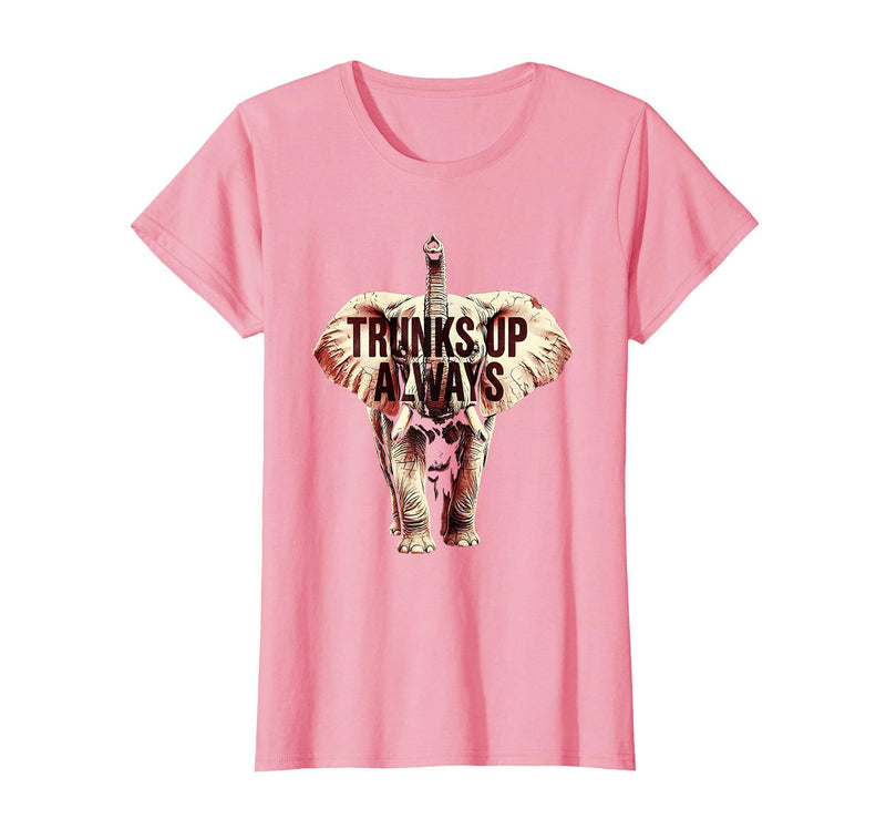 Mademark Trunks Up Always Elephant Graphic Design T-Shirt - Women - Pink