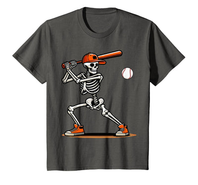 Funny Halloween Skeleton Sports Boys Costume Baseball Skeleton Spooky Boys Halloween Baseball Player T-Shirt