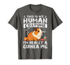 Guinea Pig Halloween Costume Matching Funny Gift This is My Human Costume I'm Really A Guinea Pig Halloween T-Shirt - Asphalt Grey
