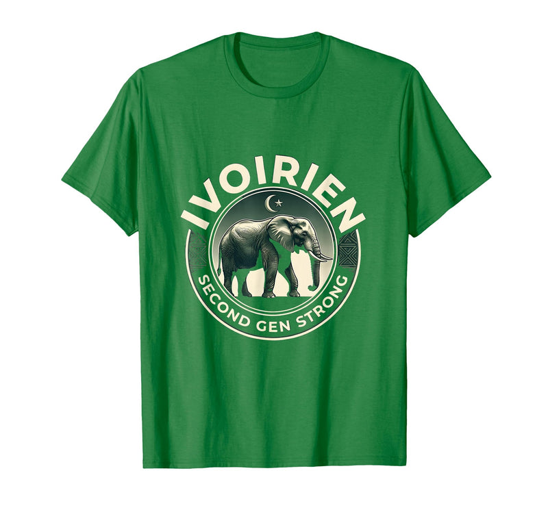 Mademark Ivoirien, Second Gen Strong Elephant Heritage Design T-Shirt - Men - Kelly Green