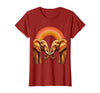 Mademark Be Kind Elephant Gentle Touch Illustration T-Shirt - Women - Cranberry Red