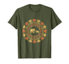 Mademark Mother Elephant and Baby Walking Through Tall Grass T-Shirt - Men - Olive Green