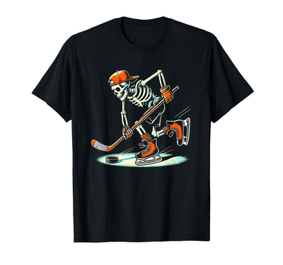 Halloween Costume For Hockey Lovers Funny Skeleton Hockey Halloween for Ice Hockey Lovers T-Shirt