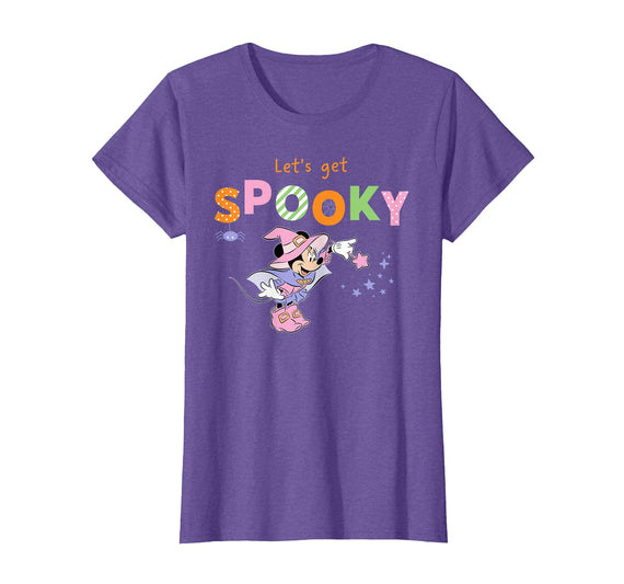 Disney Minnie Mouse Let's Get Spooky Cute Halloween Witch T-Shirt - Purple Heather