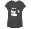 Halloween Tees Women Men Kids Cat Boo Ghost Cute Kitty Spooky Funny Halloween Meow Pet T-Shirt - Dark Heather Grey