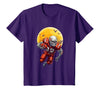 American Football Skeleton Halloween Shirt Football Fan T-Shirt - Purple