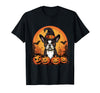 Boston Terrier Bostie Dog Halloween Designs Boston Terrier Bostie Dog Breed Pet Halloween Pumpkins T-Shirt - Black