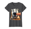 Mademark Boop The Snoot Funny Polar Bear Design T-Shirt - Dark Heather Grey