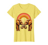 Mademark Be Kind Elephant Gentle Touch Illustration T-Shirt - Women - Lemon Yellow