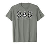 Cow Pattern Print Family Matching Birthday Apparel Cow Dad Birthday Family Matching Girl Boy Farm Birthday T-Shirt - Olive