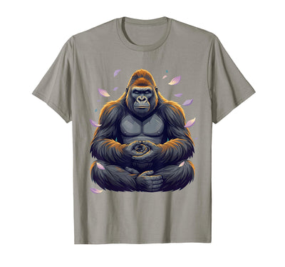 Meditating Gorilla Zen Monkey Graphic Design T-Shirt - Men