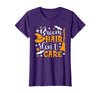 Broom Hair Don't Care Shirt Funny Halloween Witch Spooky T-Shirt - Purple