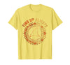Mademark Fins Up Always Shark Graphic Design T-Shirt - Lemon Yellow