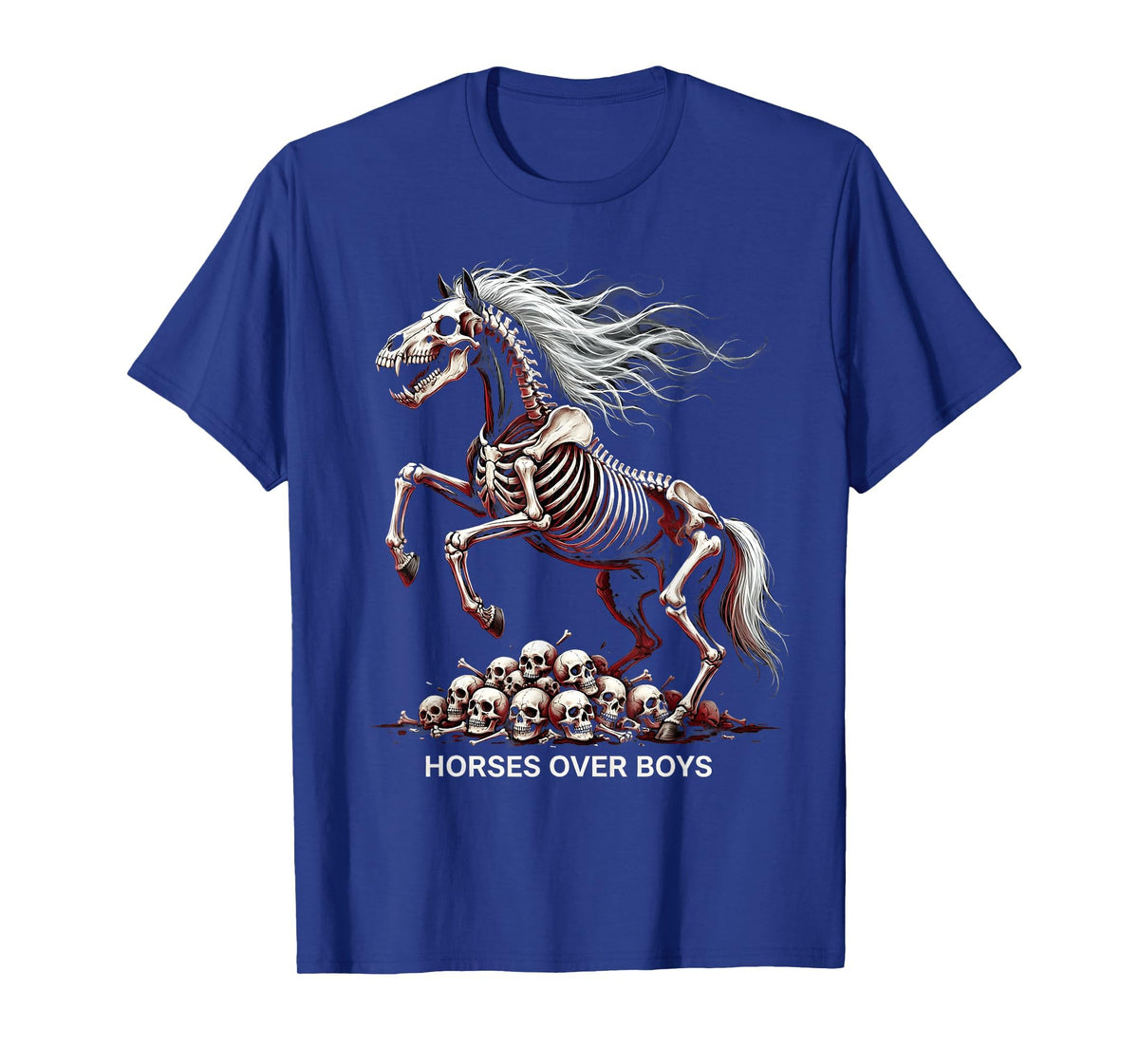 Mademark Horses Over Boys Equestrian Design for Women T-Shirt - Men - Royal Blue